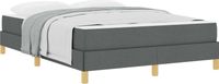 vidaXL Boxspring bed met matras Donkergrijs 140 x 190 cm Stof