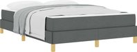 vidaXL Boxspring bed met matras Donkergrijs 140 x 190 cm Stof