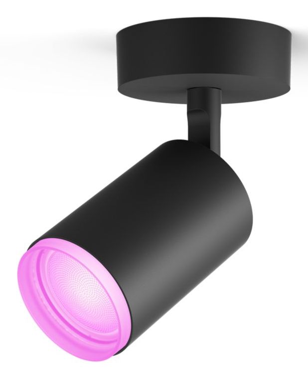 Philips Hue Fugato Opbouwspot - Zwart - 1-spot - White and Color