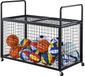 VEVOR Ballenwagen Rolwagen 1150 x 610 x 912 mm Sportballen, Afsluitbare Basketbalkooi Ballenkooi, Sportuitrusting voor Binnen en Buiten, Oprolbare Stalen Opbergwagen voor Garages