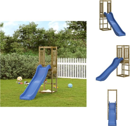 vidaXL Houten Speeltuin - Speelset - Multi-activiteitencentra - 53x251x169 cm - Geïmpregneerd hout - Speeltoestellencombinatie