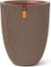 Capi Europe Vaas elegant laag Groove NL - 34x46 cm - Warm taupe