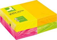 Q-CONNECT Quick Notes, 76 x 127 mm, 100 vel, pak van 12 blokken in 4 neonkleuren