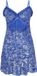 Faina Navy/Silver Floral Mesh A-Line Dress with Sweetheart Neckline and Hidden Zipper