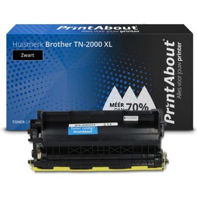 PrintAbout Huismerk Brother TN-2000 XL Toner Zwart Extra hoge capaciteit
