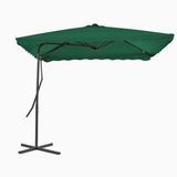 vidaXL Parasol met stalen paal 250x250 cm groen