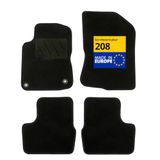 DBS Automatten - op maat gemaakt voor 208 (2012 tot 2019) - met bevestigingsclips - antislip vloermatten voor auto - 4 stuks
