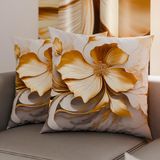 PETTI Artigiani Italiani - Paar kussenslopen 80 x 80 cm van microvezel, decoratief kussen voor slaapkamer, bank, woonkamer, set van 2 kussenslopen, bloemenpatroon 06 20, 100% Made in Italy