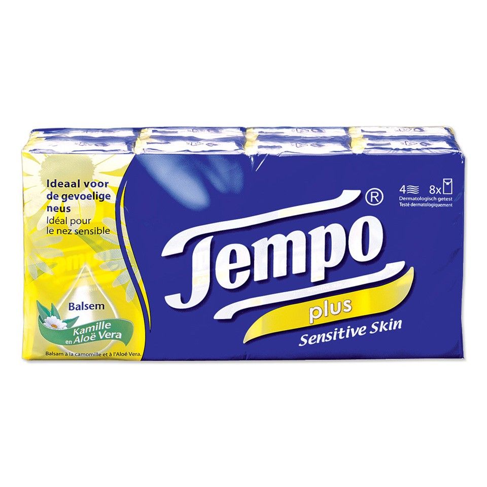 Tempo Zakdoekjes Plus 8st