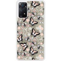 Xiaomi Siliconen hoesje compatibel met Redmi Note 11 Pro, Xiaomi Redmi Note 11 5G Vintage Butterflies