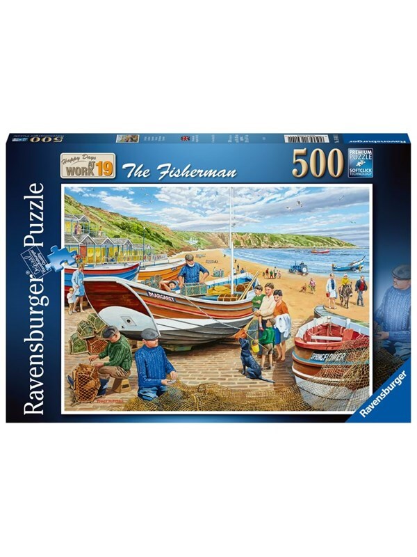 Ravensburger Gelukkige dagen op het werk No.19 De visser 500 Stuk puzzel voor volwassenen en kinderen vanaf 10 jaar