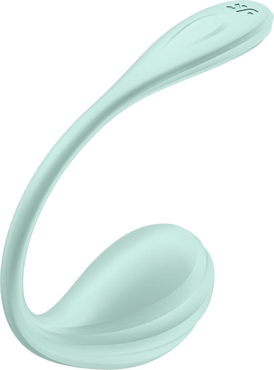 Satisfyer Smooth Petal, 11 cm, mint, met app