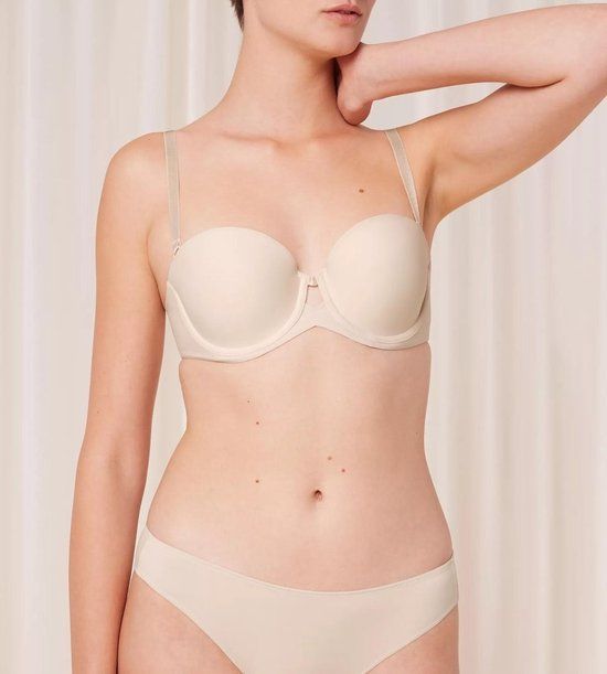 Triumph Pure Micro WDP Strapless Bra - 90D - Beige