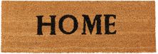 Relaxdays deurmat smal HOME, kokos & pvc, rechthoekig, antislip schoonloopmat, HBD: ca. 1,5x75x25 cm, natuur