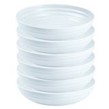 Plasticforte Kommetjes/schaaltjes - 6x - dessert/ontbijt - kunststof - D22 x 5.5 cm - Ivoor wit