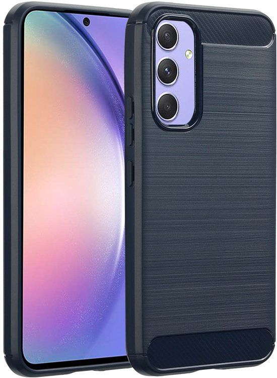imoshion Hoesje - Geschikt voor Samsung Galaxy A54 (5G) - Brushed Backcover - Donkerblauw