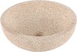 Differnz Terrazzo waskom - 40x40x15cm - Rond - Mat Bruin/Beige