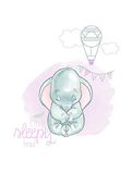 Disney Komar Disney muurschildering Dumbo Sleepy | Kinderkamer, babykamer, decoratie, kunstdruk | 30x40cm | Zonder lijst | WB030-30x40