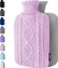 Qomfor - Warmwaterkruik met Zachte Gebreide Hoes - 1,8 liter - Lila