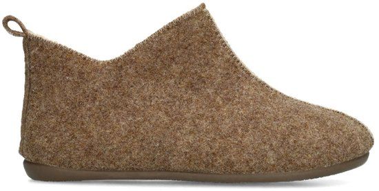 Manfield Heren Taupe Pantoffels Maat 45