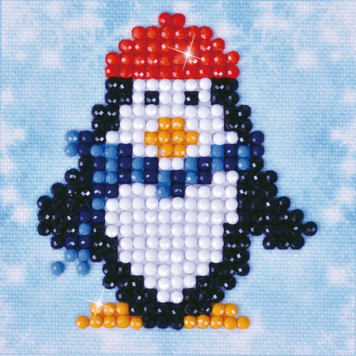 Diamond Dotz Â® painting Penguin Waddle 7.6x7.6 cm