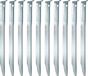 AMANKA 10 Pièces Sardines de Camping en Acier - Ancrages de Sol Longs de 23 cm pour Tentes - Clous de Tente Clous de Sable - Gris