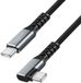 LogiLink CU0271 USB-C-kabel USB 3.2 Gen2 USB-C stekker 1.0 m Zwart 90° haaks naar rechts