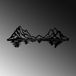 Stijlvol zwart decoratief metalen wandaccessoire, 25 x 72 cm