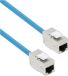ACT FB0952 S/FTP CAT6A B2ca PoE++ 100W Solid Prefab Installatiekabel | RJ45 female – female | Blauw | 25 cm