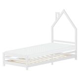 ML-Design Kinderbed huis 90x200 cm wit met matras