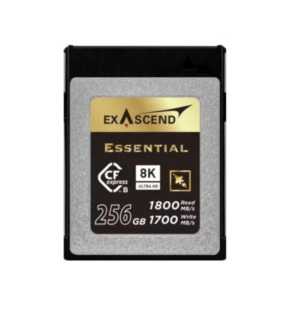 Exascend ESSENTIAL CFexpress Type B 256GB - 1800MB/s Read, 1700MB/s Write