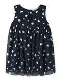 NAME IT NMFVABOS SPENCER Jurk Meisjes Blauw Mouwloos Polyester Print A-lijn Kuithoogte Maat 92