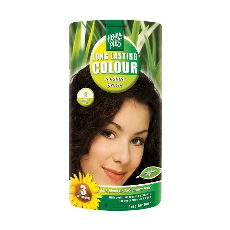 Hennaplus 4.00 Medium Brown Long Lasting Colours 100ml
