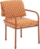 Goossens Tuinstoel Nice - Buitenstof - Brique - 57 x 78 x 60 cm