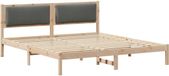 vidaXL Bedframe Massief Grenenhout Donkergrijs 180x200 cm