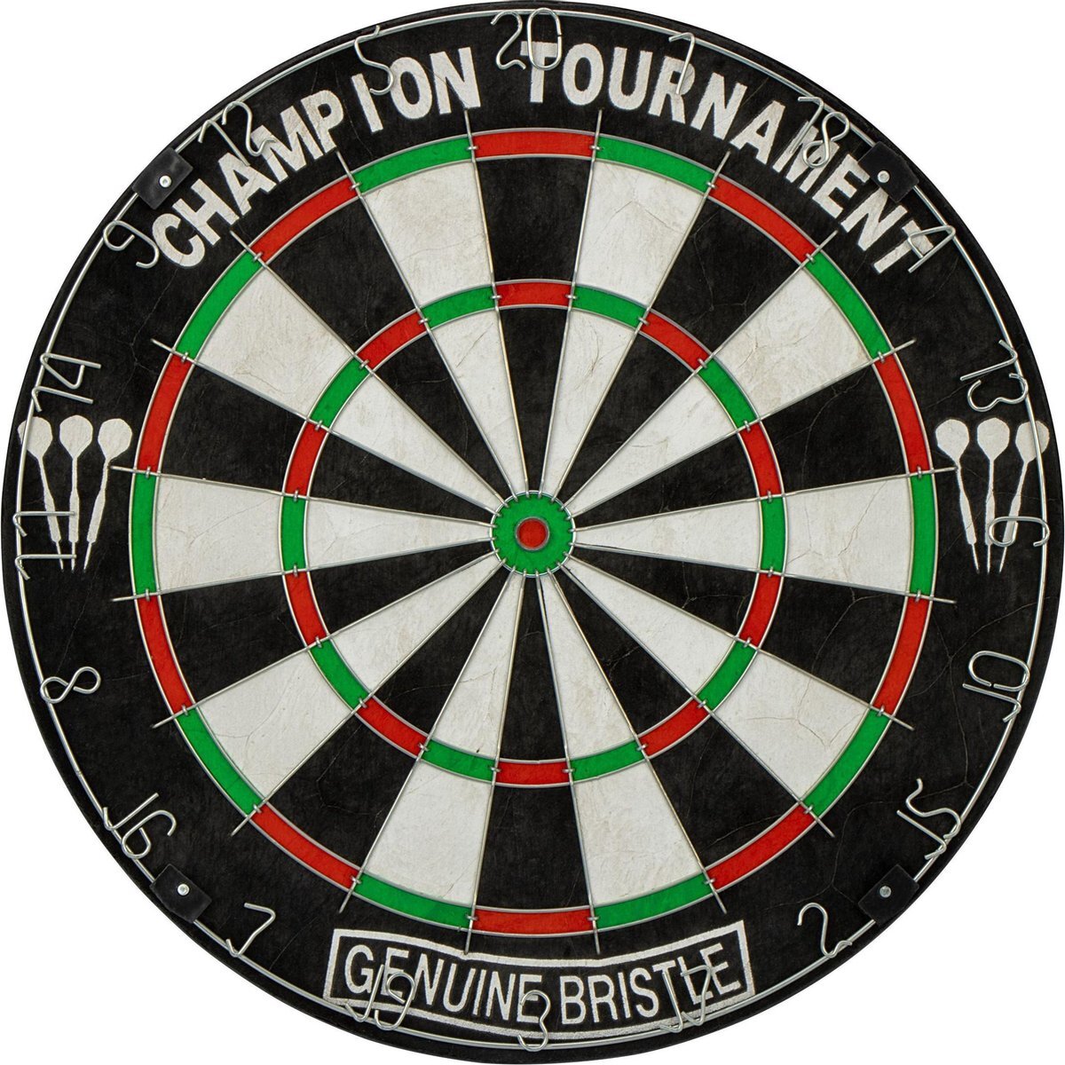 Abbey Darts Dartbord Sisal - Classic - Zwart/Rood/Groen