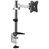 RICOO Monitorhouder voor tafel, VESA tafelhouder voor 13-27 inch, monitorhouder 1 monitorarm TS0611, beeldschermhouder, kantelbaar, zwenkbaar, monitorarm, beeldschermhouder, monitorhouder