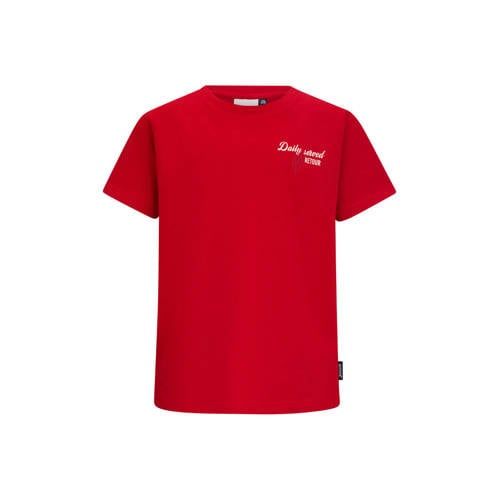 Retour Jeans T-shirt met backprint rood