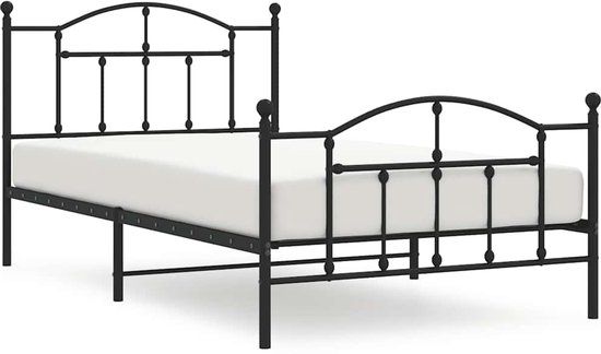 vidaXL Bedframe Metaal Zwart 100x200 cm