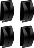 QUVIO Handdoekhouder - RVS - Set van 4 - Zwart