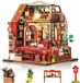 Marque non spécifiée DIY Miniature House Maison de poupée - Maison de poupée en bois avec LED - Petit kit de construction pour adultes à assembler - Cadeau unique pour anniversaire et Noël (Bookhouse)