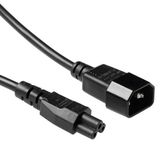 ACT Netsnoer C14 - C5 zwart 1 m AK5433