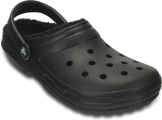 Crocs Classic Lined Clog Unisex Sandals - Black - Size 36/37