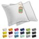 Lavea® Kussenslopen 65x65 cm Set van 2 – Kussenhoezen van 100% Zachte en Ademende Jersey Katoen met YKK Ritssluiting – Wit