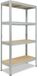 Shelfplaza PRO étagère métallique - 155x45x50 cm - galvanisé - 4 tablettes