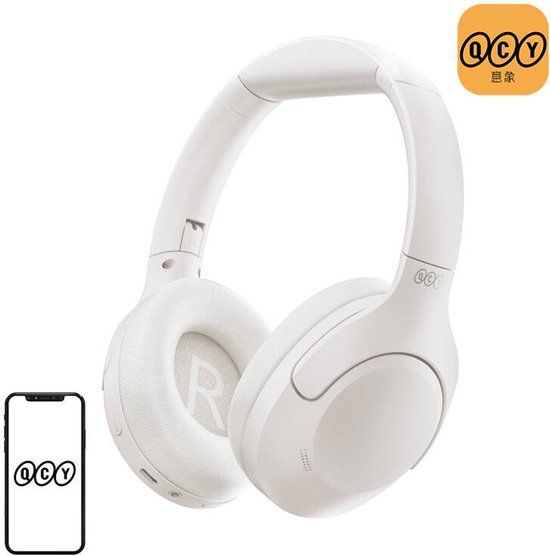 QCY H3 Lite Over-Ear Bluetooth Headphones - White