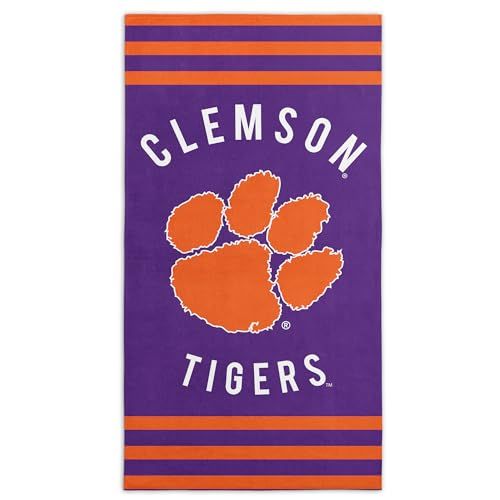 NORTHWEST NCAA Clemson Tigers strandlaken, 30" x 60", strepen