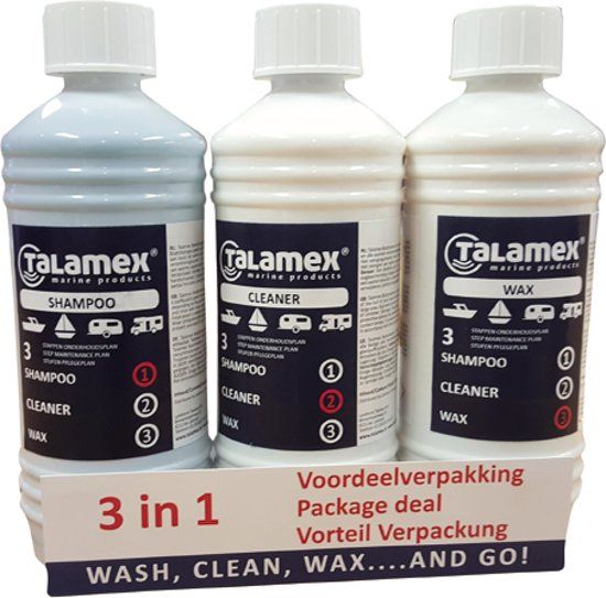 Talamex Onderhoudsset Shampoo, Cleaner En Wax - 8711497622386