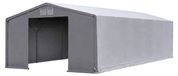 Tente de stockage mobile 8x12 m – Toile PVC 720 g/m², acier galvanisé Ø76 mm, porte coulissante 3,6x3 m, hauteur latérale 3 m - Gris