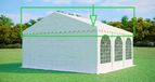 MAX+ Toit de remplacement pour tente de réception 6x6 m – PVC 550 g/m², hauteur latérale 2,6 m, sans cadre - Blanc
